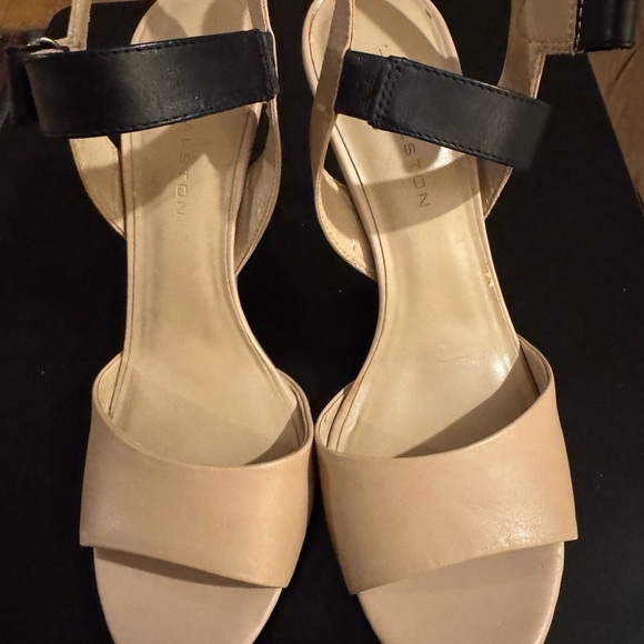 NWOT Size 11 Beige and Black 3” Leather Heels by Halston - Picture 11 of 16